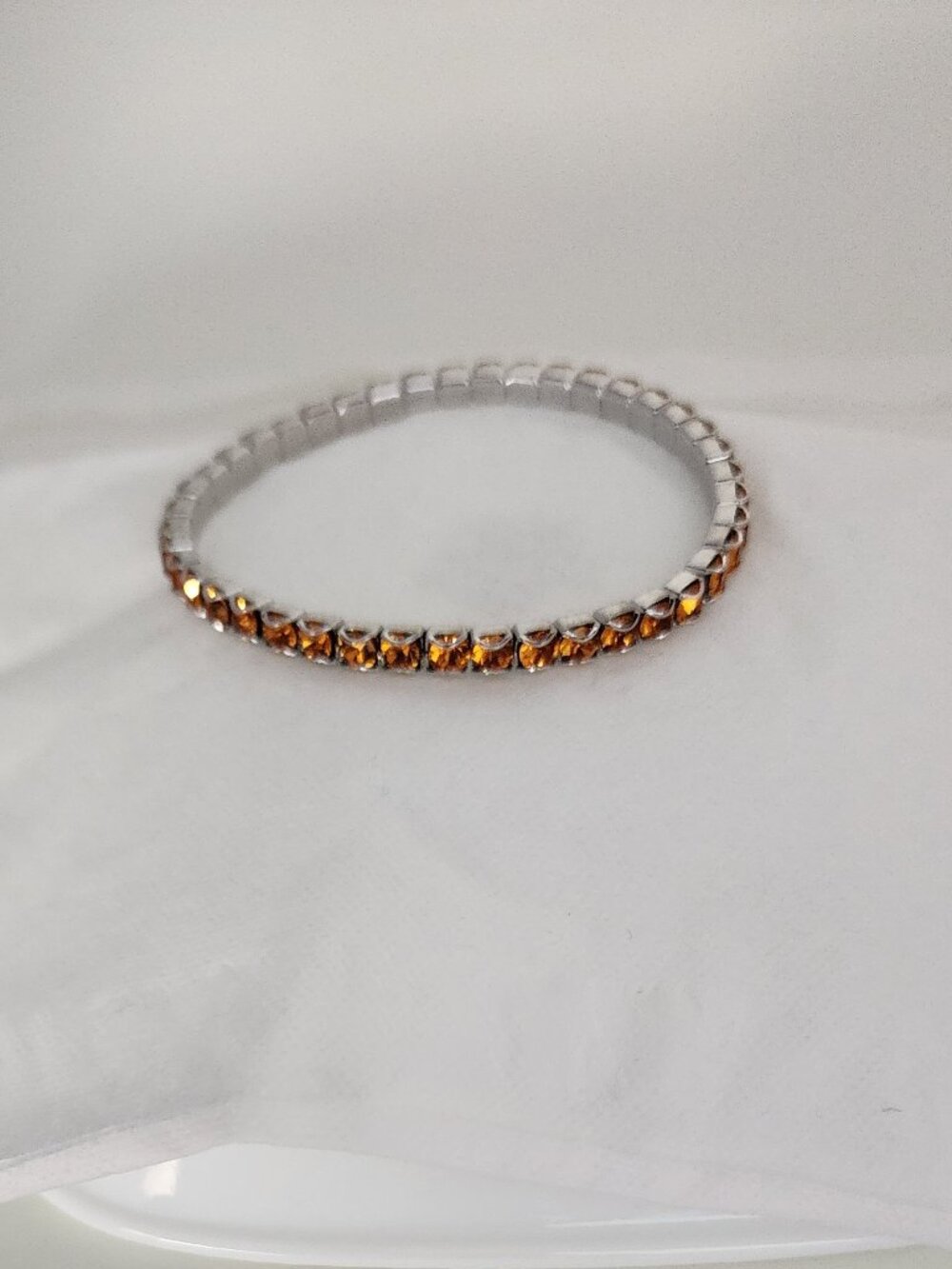 Touchstone Crystal November Topaz Stretch Bracelet